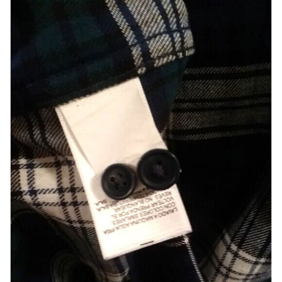 LUCKY BRAND Men's Flannel Shirt Overshirt Navy Blue Plaid Cotton Stretch NWT - Picture 9 of 12